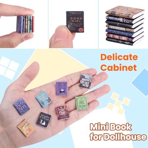 300pcs Mini Books Miniatures Dollhouse Books for Anxiety Bookshelf Fillers - style: Mini Books