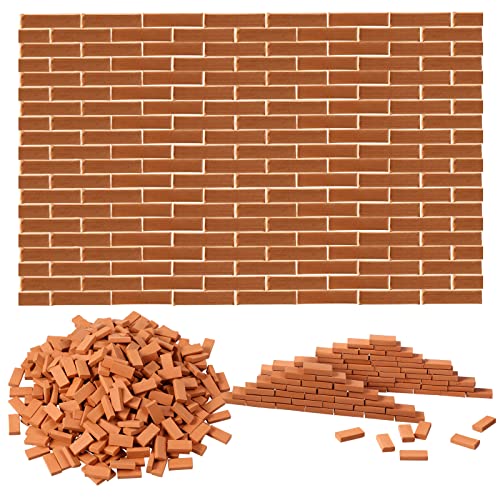 Civaner 350 Pcs Miniature Model Bricks for Crafts, 1/35 Scale - color: Red