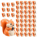 50 Pcs Mini Squirrel Figurines, 2.1 x 1.4cm Resin Squirrel Decor Bulk - style: 50 Pcs Classic
