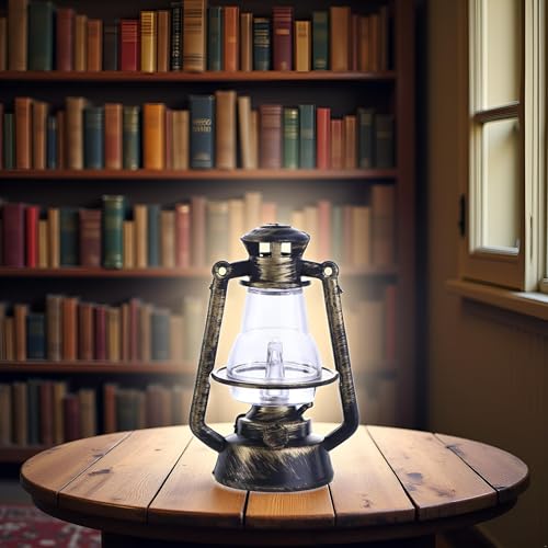 GANPUB Miniature Lantern Mini Kerosene Lamp Light Dollhouse Decoration Accessories, 1:12 Dollhouse Miniature Kerosene Lamp,Dollhouse Accessories(Type 2-with Light)