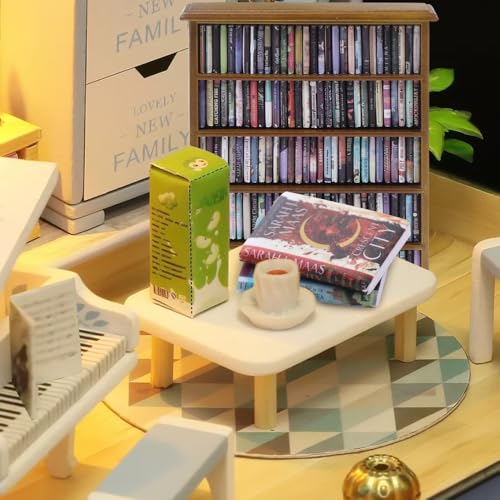 Mini Bookshelf with 180pcs Mini Books Miniature Anxiety Bookshelf Ornament - style: Mini Books with Bookshelf