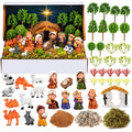 Teyva Daily 48 Pcs Christmas Nativity Scene Set Nativity Scene Diorama Kit - color: Christian
