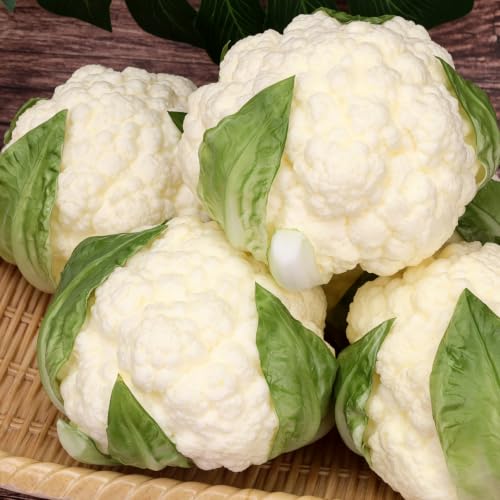 Gresorth 1Pc Artificial Broccoli Fake Cauliflower Vegetable Decoration - color: White