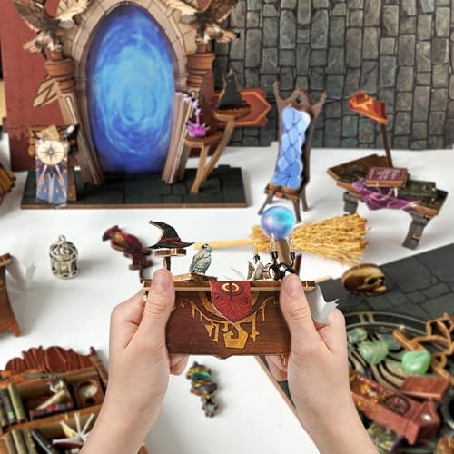 Book Nook Kit DIY Miniature House 3D Wooden Puzzle - Magic Academy - color: Magic Academy