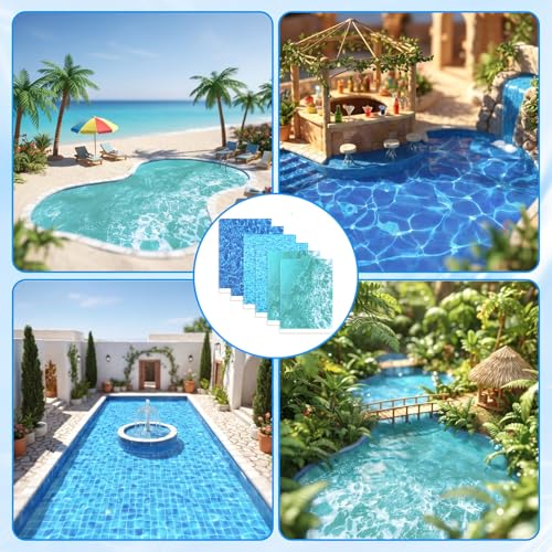 Diorama Water Fake Water 6PCS Artificia-Water Sticker