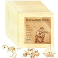 Basswood Plywood Sheets, 8 x 8 in, 1.5 mm, 18 Pack - size: 8 x 8 x 1/16 Inch