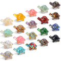 20pcs Crystal Figurines Glass Statue Resin Animal Statues Miniature Decorative Gravel Animal Collectible Figurines Table Home Shelf Decor Gifts for Animals Women Lovers (Turtle) - style: Turtle