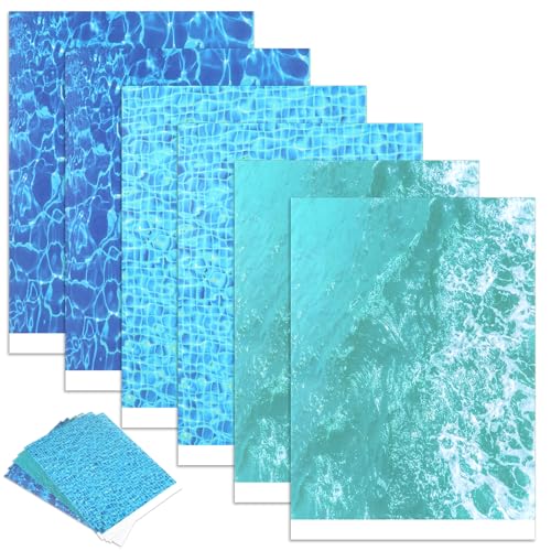 Diorama Water Fake Water 6PCS Artificia-Water Sticker
