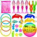 24 Pcs Diving Pool Toys for Kids Ages 3-12 Set with Storage Bag - style: Mermaid Set -23 Pack