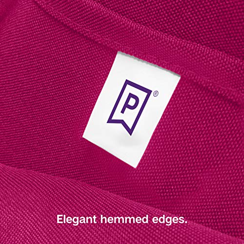 Gee Di Moda Square Tablecloth - 85 x 85 Inch Fuchsia Table Cloth for Large Square or Round Tables - Heavy Duty Washable Fabric - for Buffet Table, Holiday Party, Dinner, Wedding & Baby Shower - color: Fuchsia, size: 85" x 85" (Square)