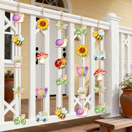 80PCS Unfinished Ornament Wood Crafts, Painting Blank Wooden Cutouts - color: Spring