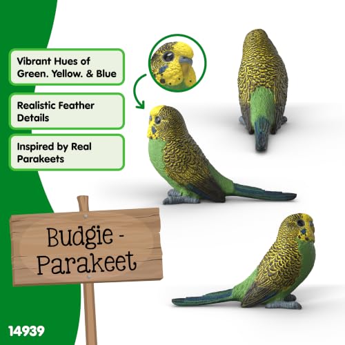 Schleich Farm World - Budgie Parakeet Toy Figurine - Kids Ages 3+ | 14939