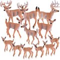 Skylety 12 Pcs Deer Toy Miniature Realistic Forest Animals Family Set