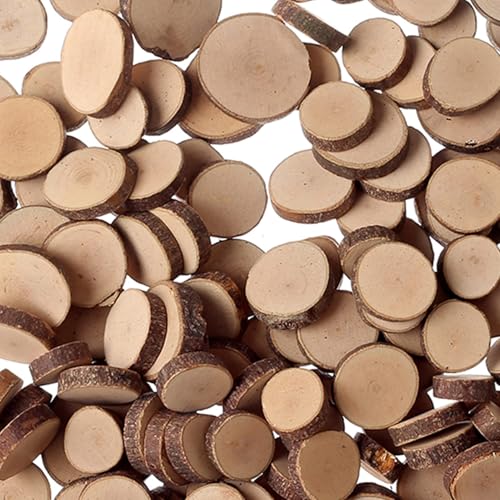 Small Wood Slices Unfinished Natural Wood Pieces 1.5-2.5cm 100Pcs - size: A (1.5-2.5 cm) 100Pcs