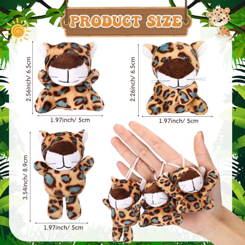 Zhanmai 100 Pcs Mini Cheetah Plush Keychain Toys Bulk Set - style: Cheetah