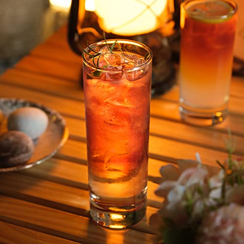 LUXU Highball Glasses,6pc Drinking Glasses,10 oz Tall Glass Sets - style: 10 OZ
