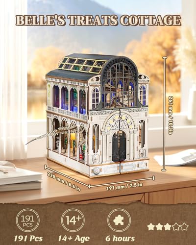 3D Wooden Puzzle for Adult, 3D Puzzle DIY Miniature House Kit for Adult, Booknook with LED Light, 3D Wood Puzzle Gifts for Family, Friend, Bookshelf Decor(Museum of Zoological) - color: Museum of Zoological