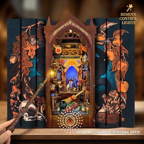 Book Nook Kit DIY Miniature House 3D Wooden Puzzle - Magic Academy - color: Magic Academy