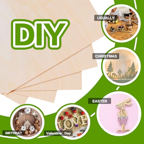Basswood Sheets 12"x12"x1/8",3mm Basswood for Laser Cutting,Thin Plywood Board Unfinished Wood for Crafts, DIY Architectural Models Making, Wood Engraving (12inchx12inch-1/8-12Packs) - size: 12inchx12inch-1/8-12Packs