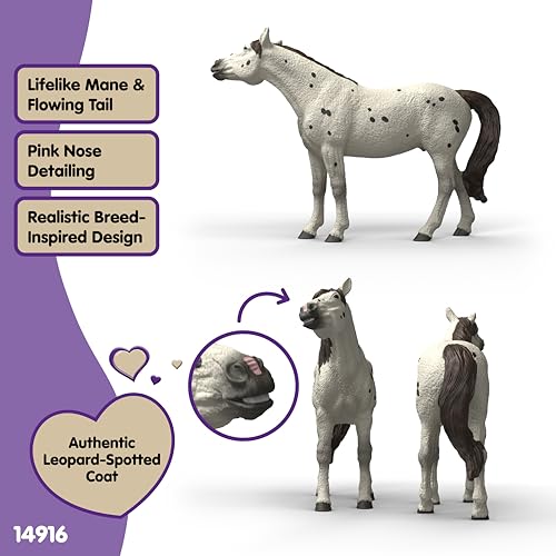 Schleich Horse Club - Knabstrupper Gelding Toy Figurine - Kids 5+ | 14916