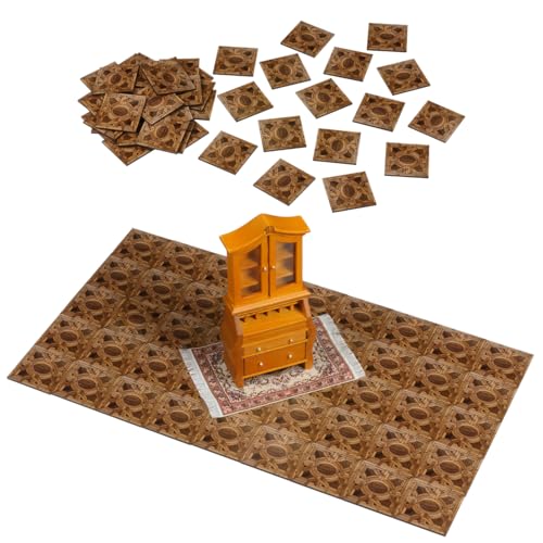 Miniature Parquet Flooring Tiles for Dollhouse Interiors, 1:12 or 1:6 Scale Flooring for Architectural Modeling and Diorama, REDUCIO! - color: Antique Walnut