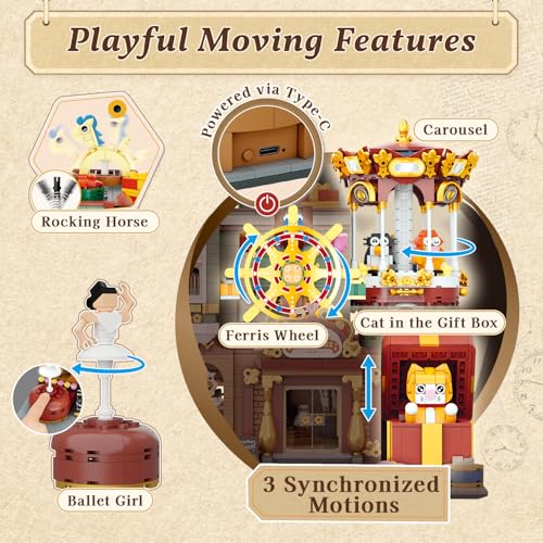 PANTASY Motorized European Gift Store Building Set for Adults - size: Gift Store