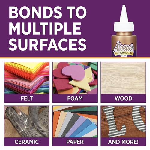 Aleene's Original Tacky Glue, All Purpose Adhesive, Perfect for Crafts and DIY Projects, Dries Fast and Clear, 4 fl oz 3-Pack - style: 3 Pack