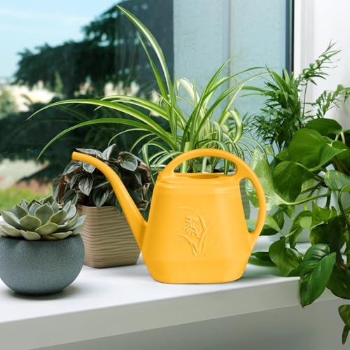 Watering Can - for Home Plant Garden Grip - 1 Gallon - Orange - color: Orange