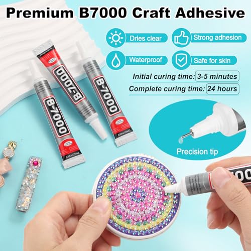 60 Tube B-7000 Glue 15Ml/0.5 fl oz- Strong Transparent Rhinestone Glue with Precision Tip, Waterproof, Flexible, Bulk B7000 Glues Paste Adhesive for DIY Craft Jewelry Making Shoes Phone Repair - color: 60x15 ML/ 0.5 oz