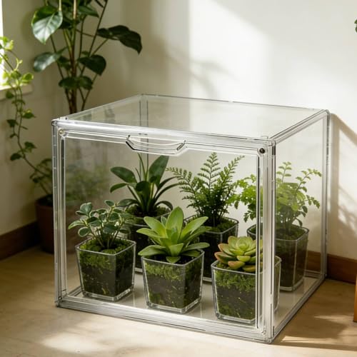 Mini Greenhouse for Indoor for Small Plants, 14"×8.5"×10.5" - size: 14.2"× 8.6"× 10.6"