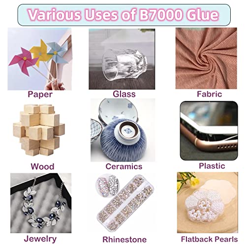 YiJieWZT B 7000 50 ml Clear Glue for Phones, Super Glue, Jewelry Glue, 1.6 fl.oz - with 1 Opening Pry Tool, 2 Rubber Bands - size: 50ML