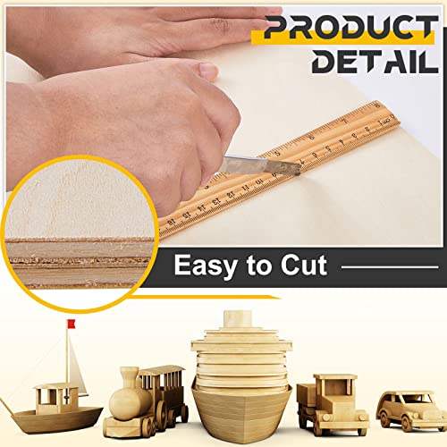Juexica 12 Pcs 12" X 18"X 1/8" Basswood Plywood Sheets for Laser Cutting - size: 12" X 18" X 1/8"