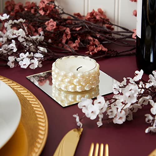 Bright Creations Square Mirror Tiles - 4 in, Silver, Pack of 50 - for Crafts & Table Centerpieces - Mirror Mosaic Tiles - size: 4 inches