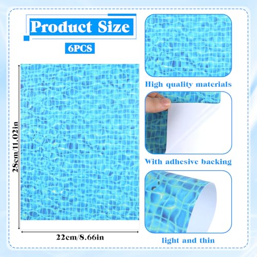 Diorama Water Fake Water 6PCS Artificia-Water Sticker
