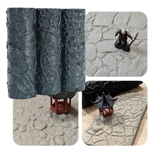 3-Piece Terrain Texture Roller Set, Tabletop Wargame Craft Tool - color: 3-piece set Gravel board pattern/Gravel vein crack/Gravel pattern