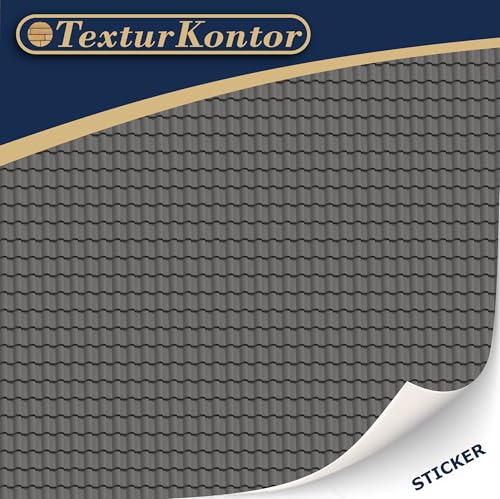 3 Sheets Self-Adhesive Decorative Film Roof Tiles for Model Making in Scale 1:87 Scale H0 (UK: 3.5 mm Scale) (Black Roof Tiles) - color: Black Roof Tiles