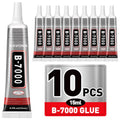 10 PCS 15ml B7000 Rhinestone Glue Clear with Precision Tip, Bedazzling Glue, Multipurpose Super Glues for Nail, Craft, Jewelry Making, Nail Art, DIY, Makeup, Shoes - size: 15ml 10pcs