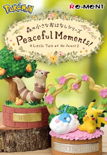 Reement Pokémon Forest Small Nothing Series Peaceful Moments! 6Pieces, 1 Box, Single Size (H x W x D): 4.5 x 2.8 x 2.8 inches (115 x 70 x 70 mm), PVC, ABS