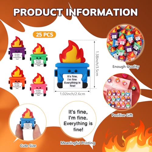 Gejoy 25 Pcs Mini Rubber Dumpster Toys Positive Mini Dumpsters Figures - style: Dumpster