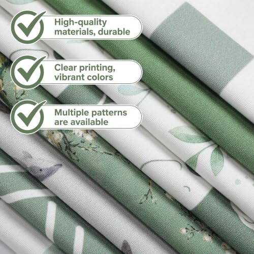 Tigeen 8 Pcs Fat Quarters Fabric Bundles, Sage Mix Nature - style: Sage Mix Nature