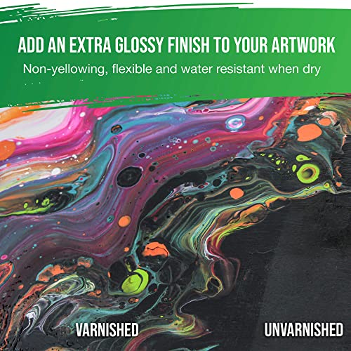 U.S. Art Supply 8oz Acrylic Sealer, High Gloss Varnish for Acrylic Painting - size: 8-ounces