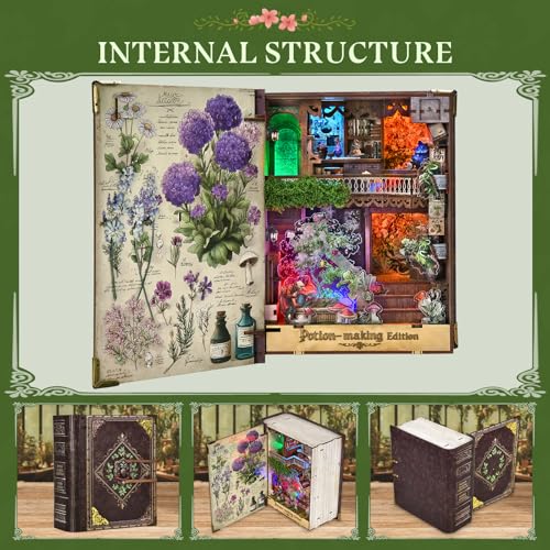 CCCDF DIY Book Nook Kit, 3D Wooden Puzzle for Adults Potion-Making Edition - color: Potion-making Edition