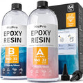 Nicpro 64 Ounce Crystal Clear Epoxy Resin Kit, Food Safe Resin - size: 64oz