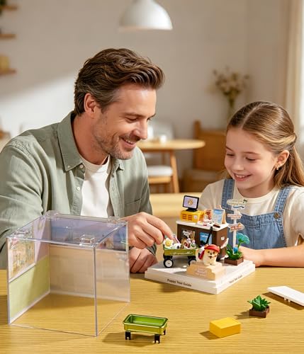 Puppy Tour Guide Travel Super Miniature House Kit - DIY Plastic 3D Model Building Set for Teens, Build Your Own Corgi Travel Scene with Dustproof Case, Creative Craft Gift for Girls Women - color: Puppy Tour Guide, size: Small