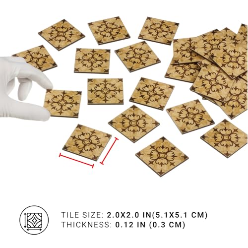 Miniature Dollhouse Flooring, Wood Look Parquet Floor Tiles for 1:12 and 1:6 Scale Dioramas and Roomboxes, REDUCIO! - color: Florentine Honey