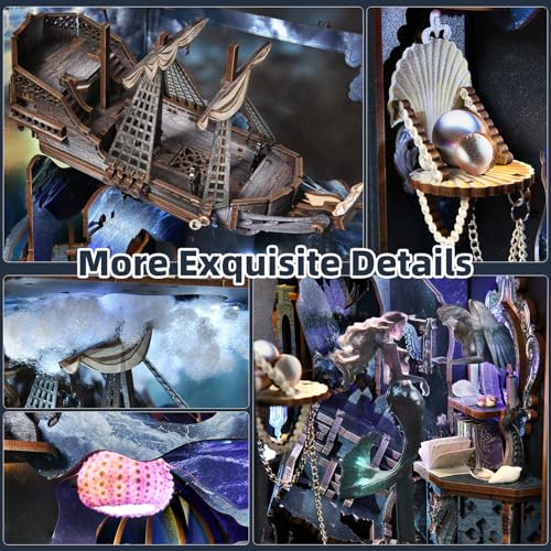 Song of The Sirens Book Nook Kit, DIY Miniature Dollhouse Kit for Adults - color: Song of the Sirens