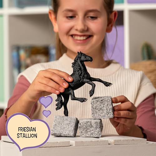 Schleich Horse Club - Friesian Stallion Toy Figurine - Kids Ages 5+ | 13975