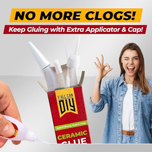 Y’allCanDiy Ceramic Glue Repair for Pottery, Porcelain, Super Glue 2 Pack - size: 2 Pack