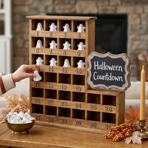 FESTGLOX 50Pcs Mini Resin Ghosts, Tiny Halloween Ghost Figurines Miniatures - color: White Ghosts--50pcs