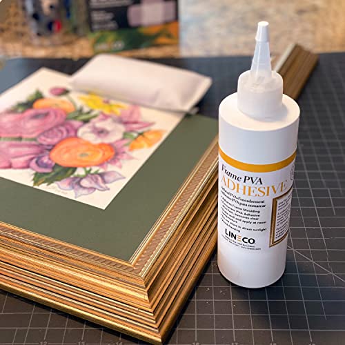 Lineco Frame PVA Adhesive, Acid Free, Dried Clear and Flexible, 4 oz - size: 4 oz